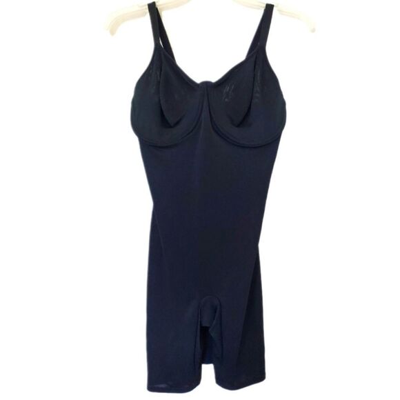 Nip Tuck & Boost Black Underwire Shapewear With Boy Shorts One Piece 36D - Picture 1 of 11